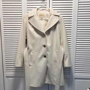 Michael Michael Kors Size 8 Cream/White Women's Coat